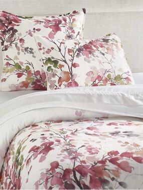 Grandin Road Pink Watercolor Flowers and Branches Set